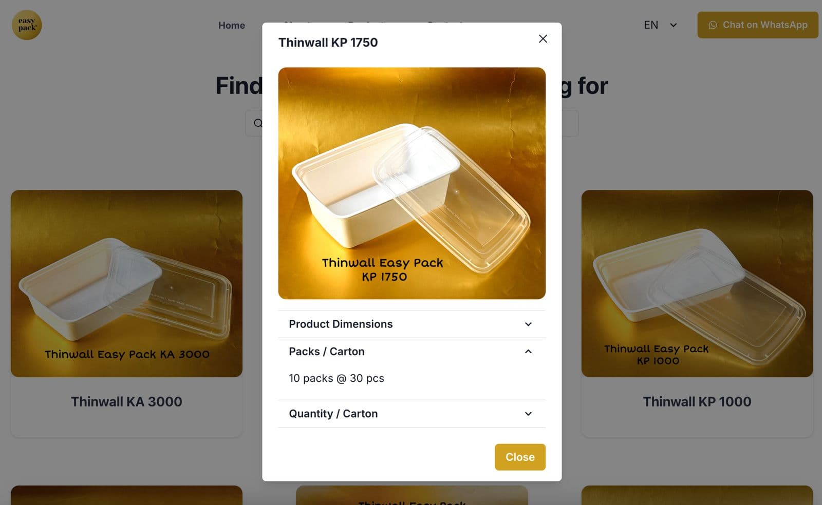Easy Pack Official Website preview